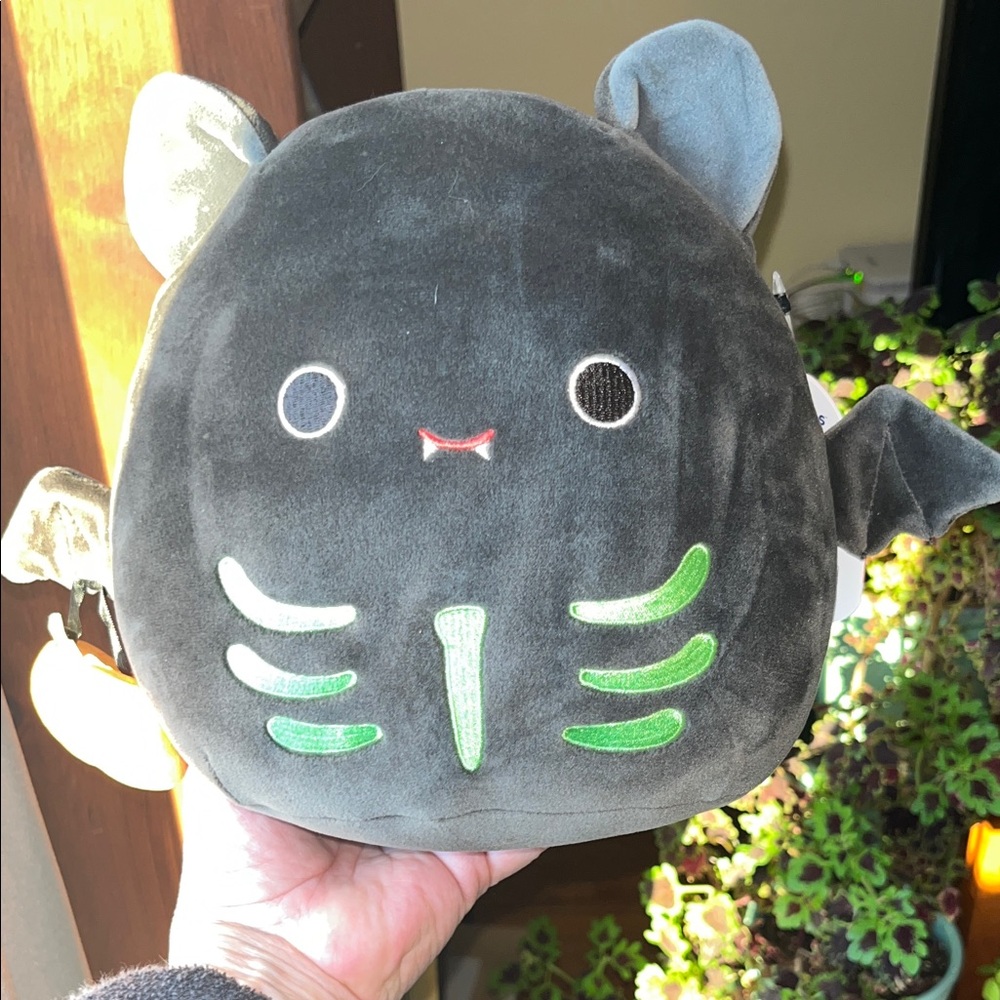 Squishmallows See’s‎ Candy Collaboration ‘Emily’ Black and Green Bat Plush 8"